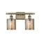 Cobbleskill Bath Vanity Light shown in the Antique Brass finish with a Mercury shade