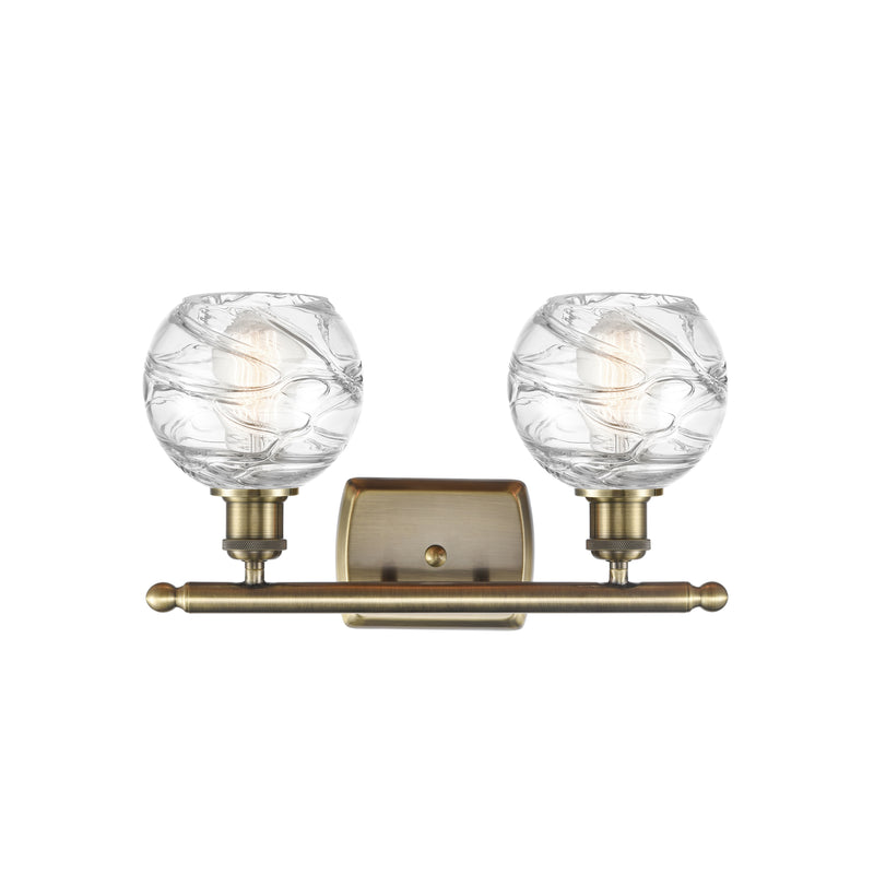 Innovations Lighting Deco Swirl 2 Light 16" Bath Vanity Light 516-2W-AB-G1213-6-LED