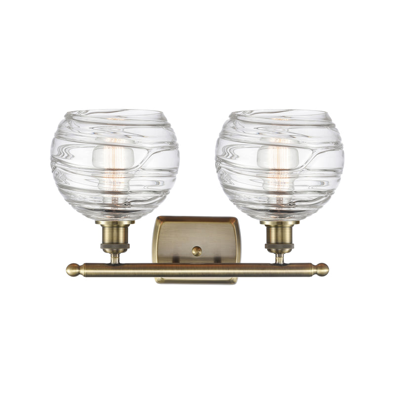 Innovations Lighting Deco Swirl 2 Light 16" Bath Vanity Light 516-2W-AB-G1213-8-LED