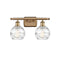 Deco Swirl Bath Vanity Light shown in the Brushed Brass finish with a Clear shade