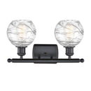 Innovations Lighting Deco Swirl 2 Light 16" Bath Vanity Light 516-2W-BK-G1213-6-LED