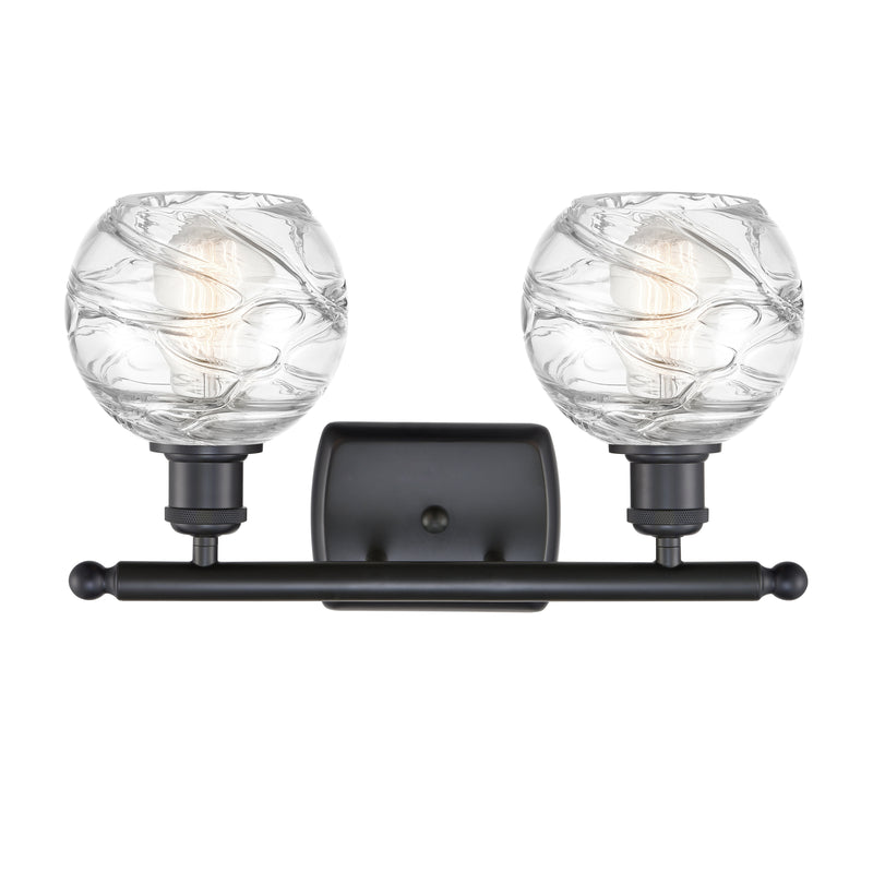 Innovations Lighting Deco Swirl 2 Light 16" Bath Vanity Light 516-2W-BK-G1213-6-LED