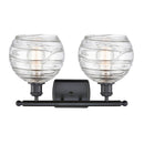Innovations Lighting Deco Swirl 2 Light 16" Bath Vanity Light 516-2W-BK-G1213-8-LED