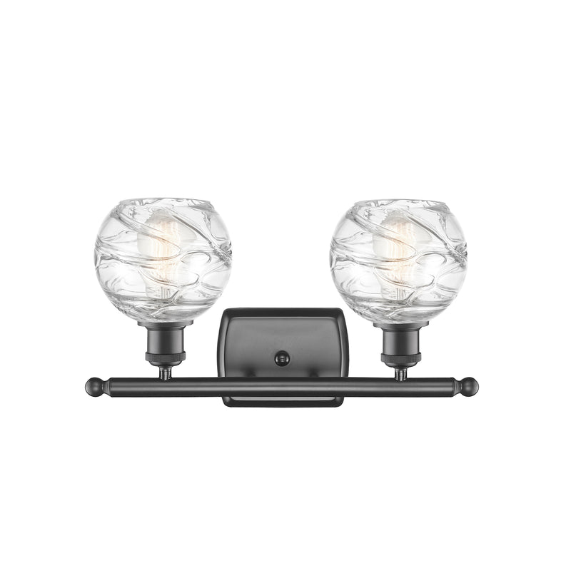 Innovations Lighting Deco Swirl 2 Light 16" Bath Vanity Light 516-2W-OB-G1213-6-LED