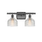 Dayton Bath Vanity Light shown in the Oil Rubbed Bronze finish with a Clear shade