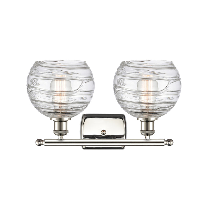 Innovations Lighting Deco Swirl 2 Light 16" Bath Vanity Light 516-2W-PN-G1213-8-LED