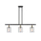 Cobbleskill Island Light shown in the Black Antique Brass finish with a Clear shade