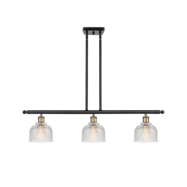 Dayton Island Light shown in the Black Antique Brass finish with a Clear shade