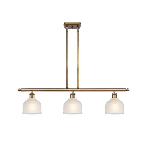 Dayton Island Light shown in the Brushed Brass finish with a White shade