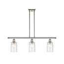 Candor Island Light shown in the Polished Nickel finish with a Clear Waterglass shade