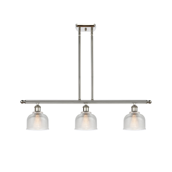 Dayton Island Light shown in the Polished Nickel finish with a Clear shade