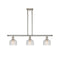 Dayton Island Light shown in the Polished Nickel finish with a Clear shade