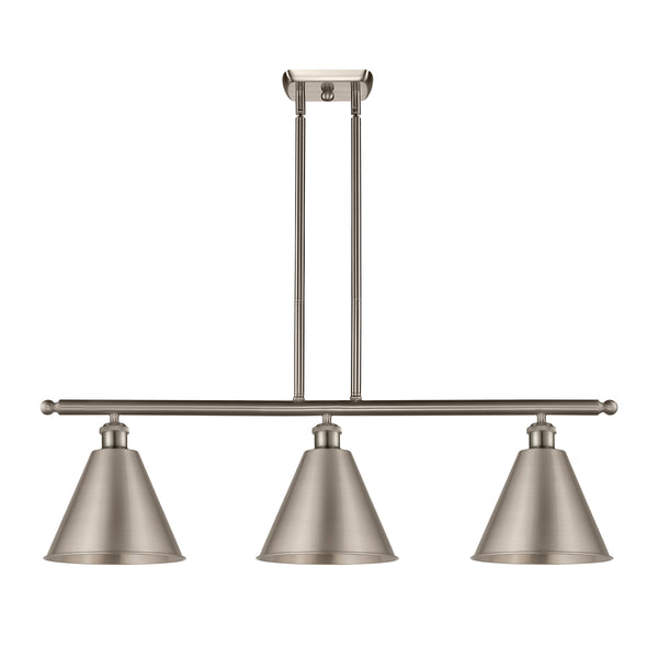 Ballston Cone Island Light shown in the Brushed Satin Nickel finish with a Brushed Satin Nickel shade