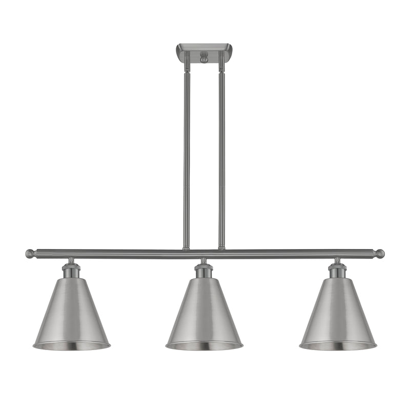 Ballston Cone Island Light shown in the Brushed Satin Nickel finish with a Brushed Satin Nickel shade