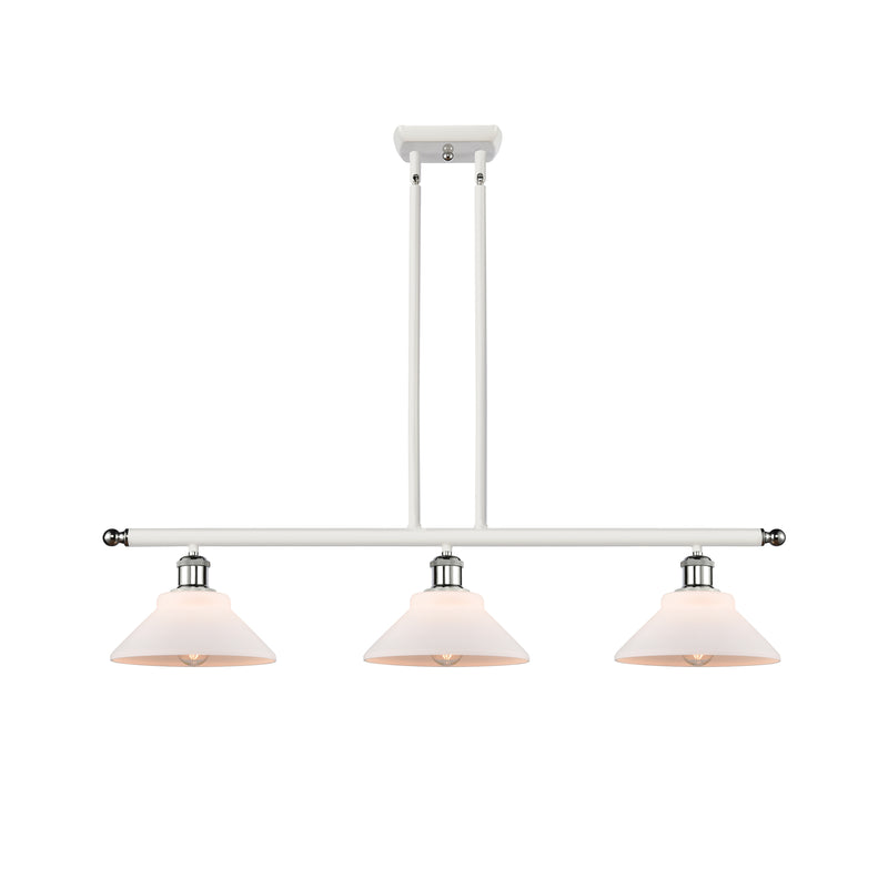 Orwell Island Light shown in the White and Polished Chrome finish with a Matte White shade