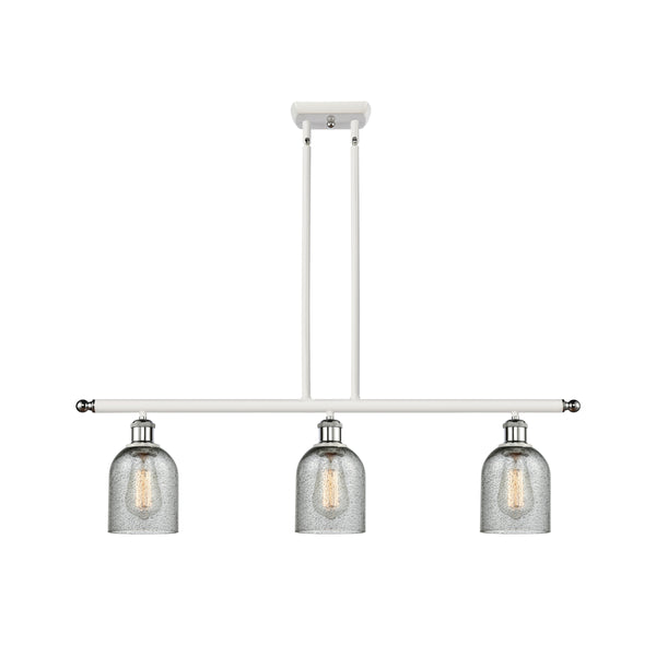 Caledonia Island Light shown in the White and Polished Chrome finish with a Charcoal shade