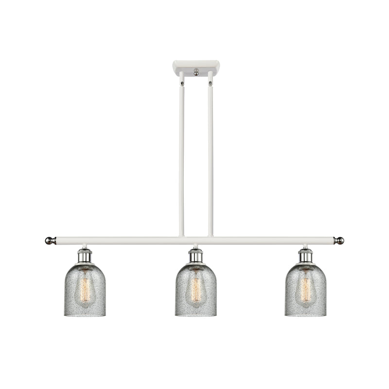 Caledonia Island Light shown in the White and Polished Chrome finish with a Charcoal shade