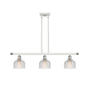 Dayton Island Light shown in the White and Polished Chrome finish with a Clear shade