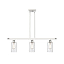 Clymer Island Light shown in the White and Polished Chrome finish with a Clear shade