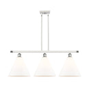 Ballston Cone Island Light shown in the White and Polished Chrome finish with a Matte White shade