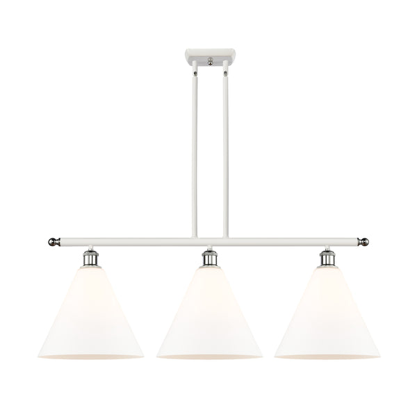 Ballston Cone Island Light shown in the White and Polished Chrome finish with a Matte White shade