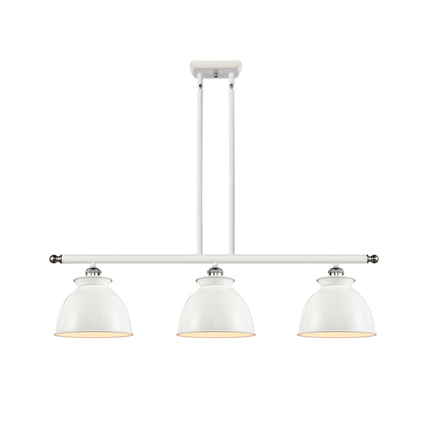 Adirondack Island Light shown in the White and Polished Chrome finish with a Glossy White shade