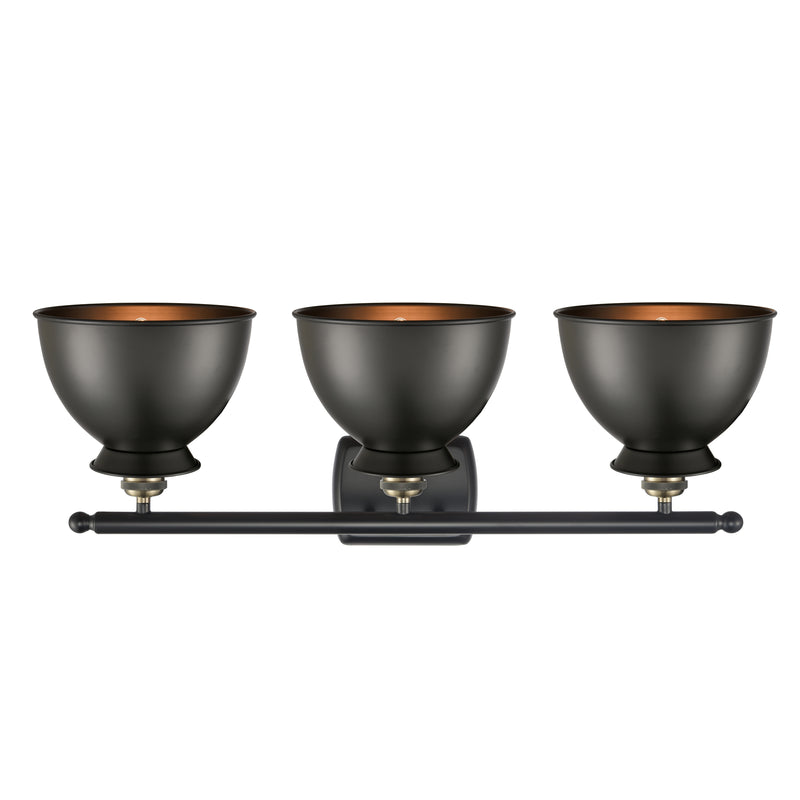 Innovations Lighting Adirondack 3 Light Bath Vanity Light Part Of The Ballston Collection 516-3W-BAB-M14-BK-LED