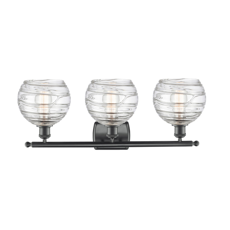 Innovations Lighting Deco Swirl 3 Light 26" Bath Vanity Light 516-3W-BK-G1213-8
