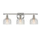 Dayton Bath Vanity Light shown in the Polished Nickel finish with a Clear shade