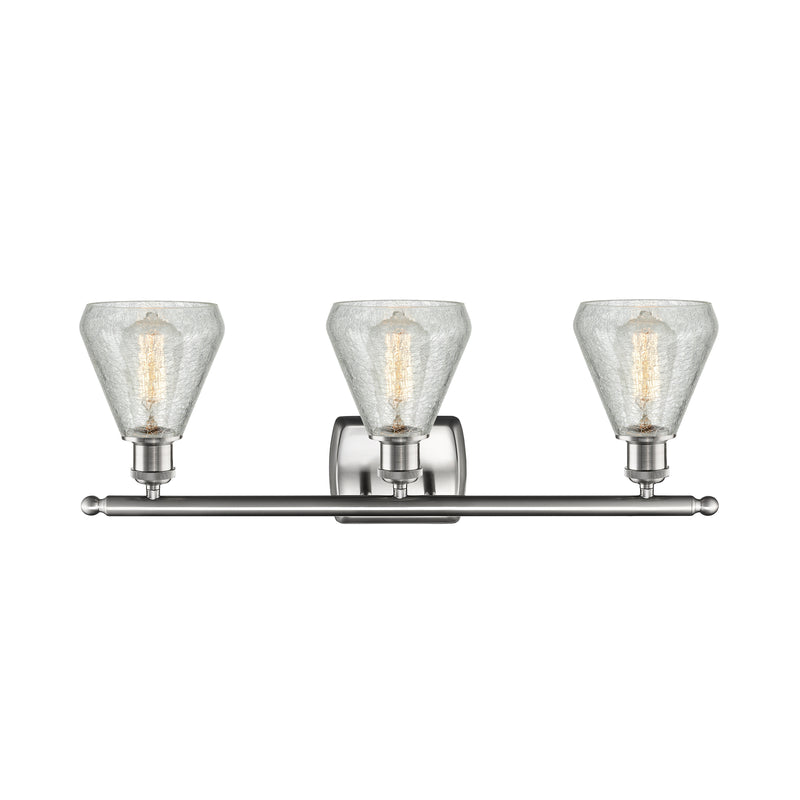 Innovations Lighting Conesus 3 Light Bath Vanity Light Part Of The Ballston Collection 516-3W-SN-G275