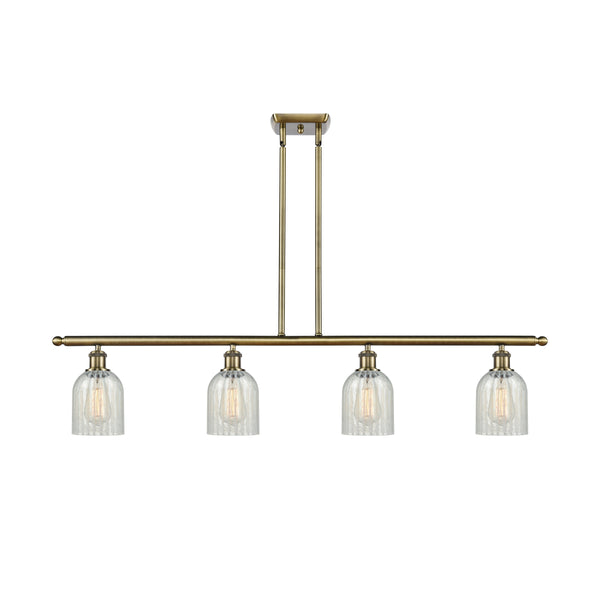 Caledonia Island Light shown in the Antique Brass finish with a Mouchette shade