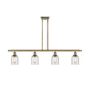 Caledonia Island Light shown in the Antique Brass finish with a Mica shade