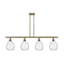 Waverly Island Light shown in the Antique Brass finish with a Clear shade