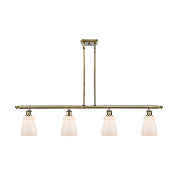 Ellery Island Light shown in the Antique Brass finish with a White shade