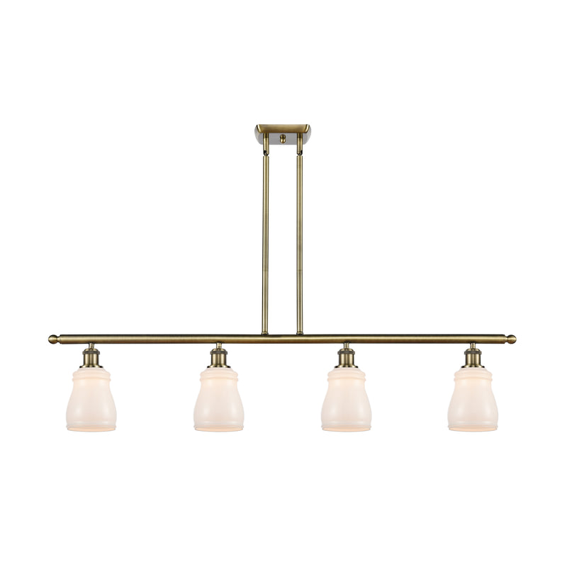 Ellery Island Light shown in the Antique Brass finish with a White shade