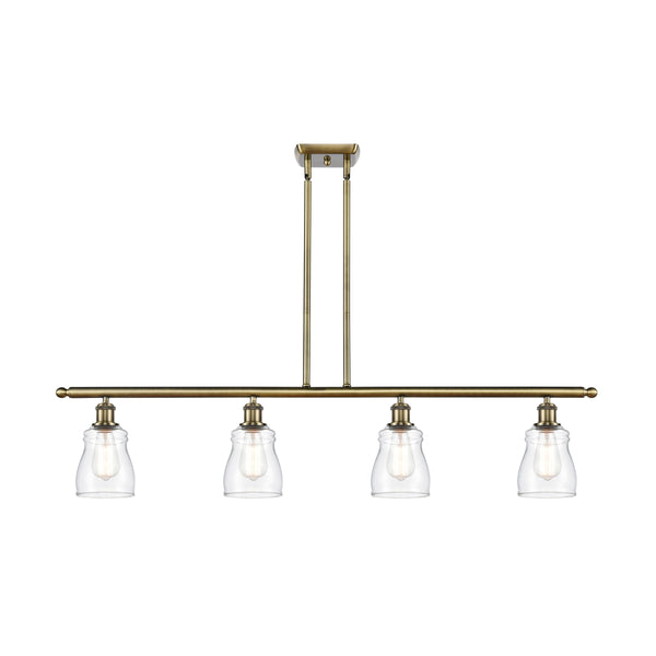 Ellery Island Light shown in the Antique Brass finish with a Clear shade