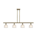 Dayton Island Light shown in the Antique Brass finish with a White shade