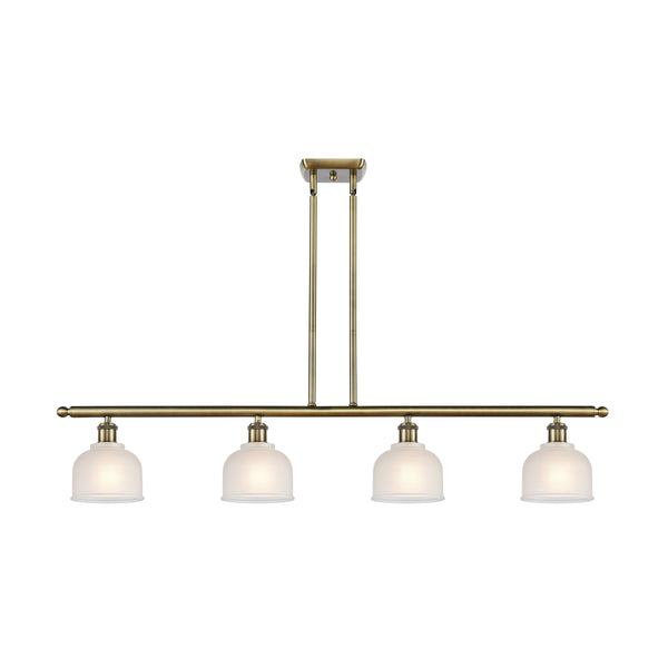 Dayton Island Light shown in the Antique Brass finish with a White shade