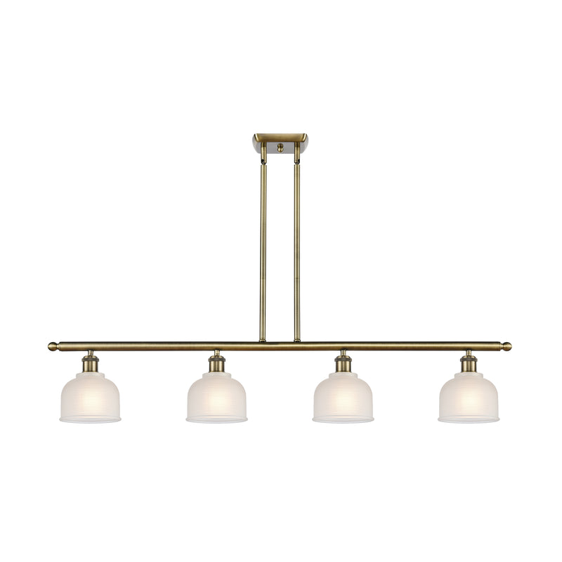 Dayton Island Light shown in the Antique Brass finish with a White shade