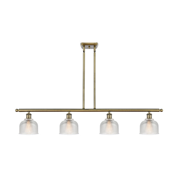 Dayton Island Light shown in the Antique Brass finish with a Clear shade