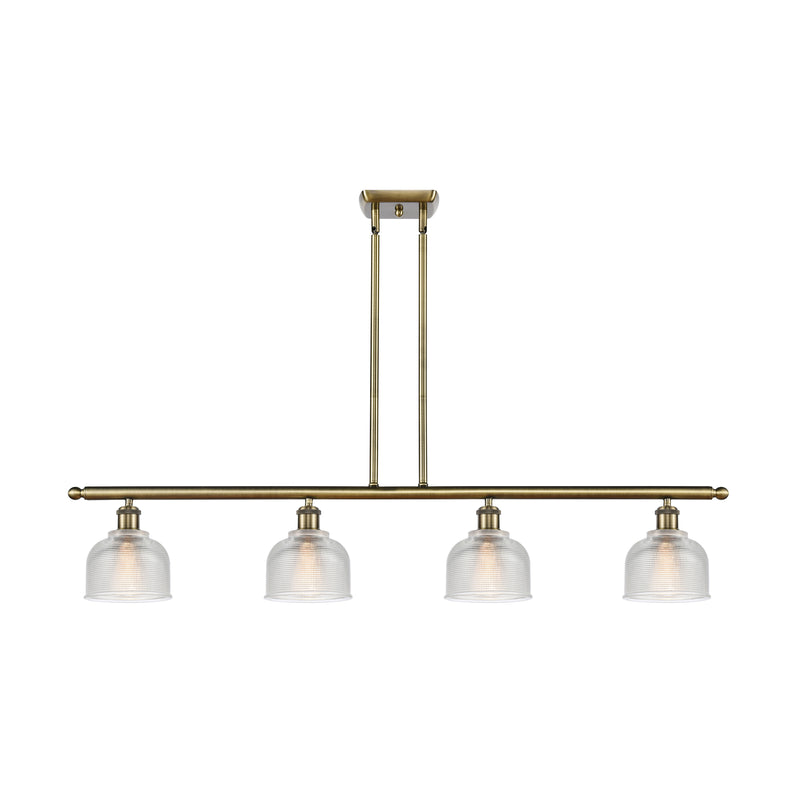 Dayton Island Light shown in the Antique Brass finish with a Clear shade