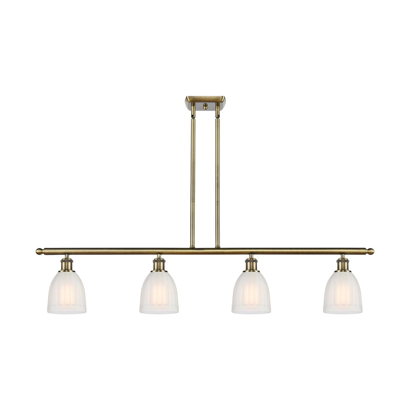 Brookfield Island Light shown in the Antique Brass finish with a White shade