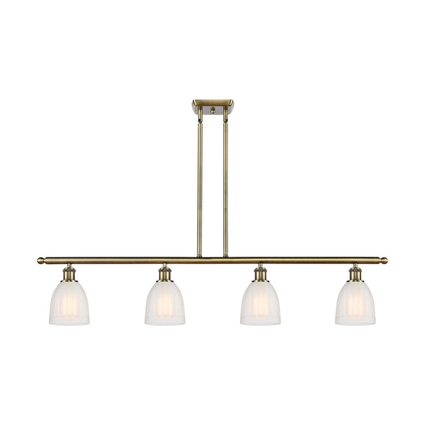 Brookfield Island Light shown in the Antique Brass finish with a White shade