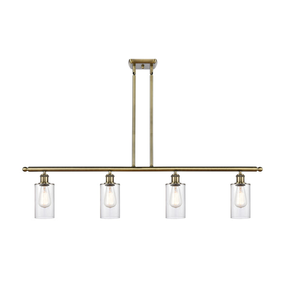 Clymer Island Light shown in the Antique Brass finish with a Clear shade