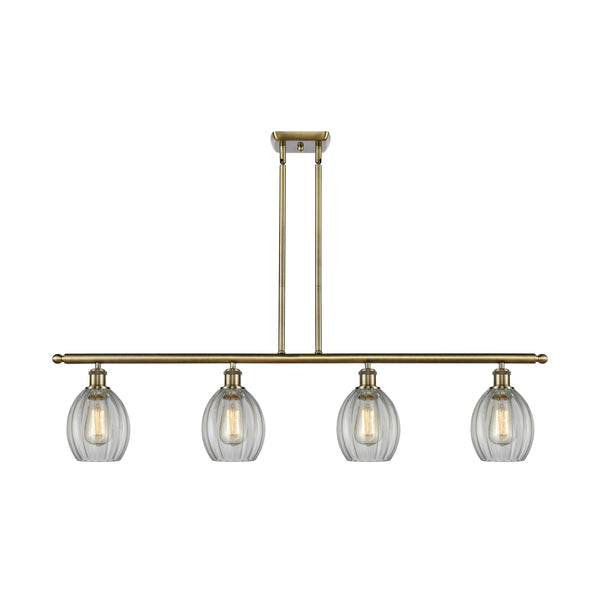 Eaton Island Light shown in the Antique Brass finish with a Clear shade