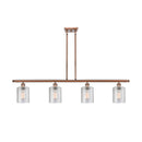 Cobbleskill Island Light shown in the Antique Copper finish with a Clear shade