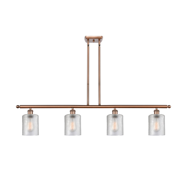 Cobbleskill Island Light shown in the Antique Copper finish with a Clear shade