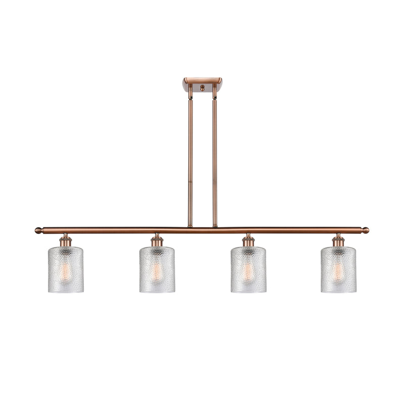 Cobbleskill Island Light shown in the Antique Copper finish with a Clear shade