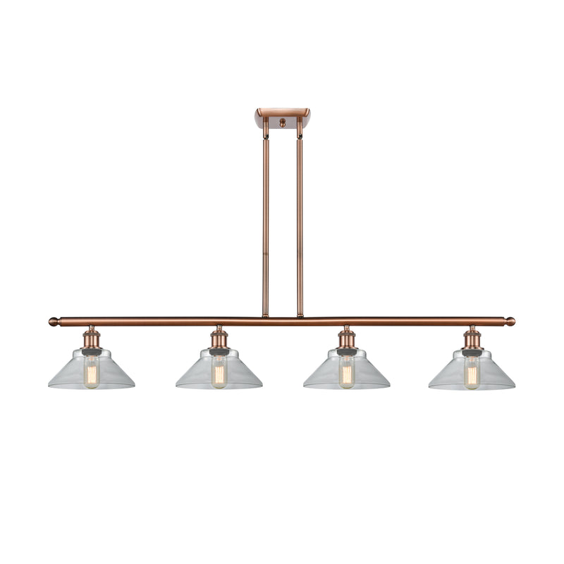 Orwell Island Light shown in the Antique Copper finish with a Clear shade