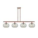 Gorham Island Light shown in the Antique Copper finish with a Mica shade